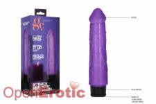 8 Inch Thick Realistic Dildo Vibe - Purple 