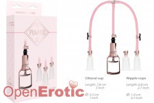 Clitoral and Nipple Pump Set - Medium - Rose 