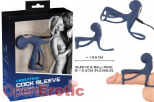 Vibrating Cock Sleeve with Ball Ring 