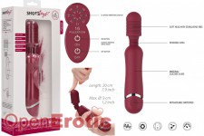 Silicone Massage Wand - Red 