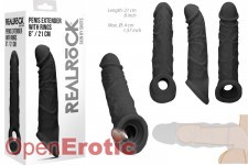 Penis Extender with Rings - 21 cm - Black 